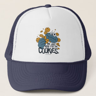 Cookie Monster   Me Just Here for the Cookies Trucker Hat