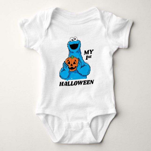 Cookie Monster - My First Halloween Baby Bodysuit (Front)