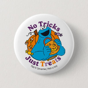 Cookie Monster   No Tricks Just Treats 6 Cm Round Badge