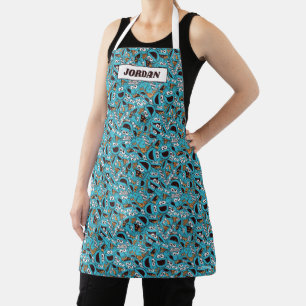Cookie Monster Nom Nom Nom Pattern Apron