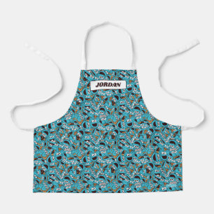 Cookie Monster Nom Nom Nom Pattern Apron