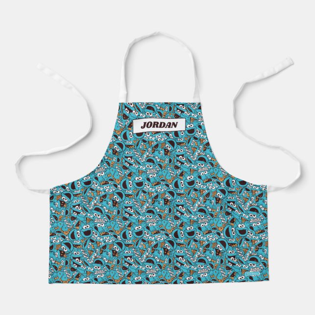 Cookie Monster | Nom Nom Nom Pattern Apron (Front)