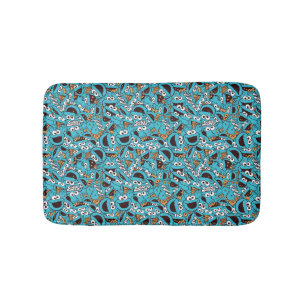 Cookie Monster Nom Nom Nom Pattern Bath Mat