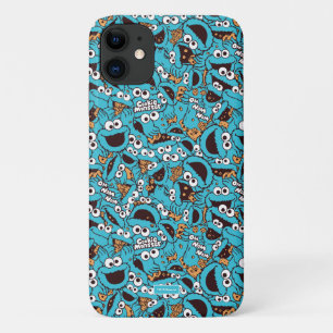 Cookie Monster Nom Nom Nom Pattern iPhone 11 Case