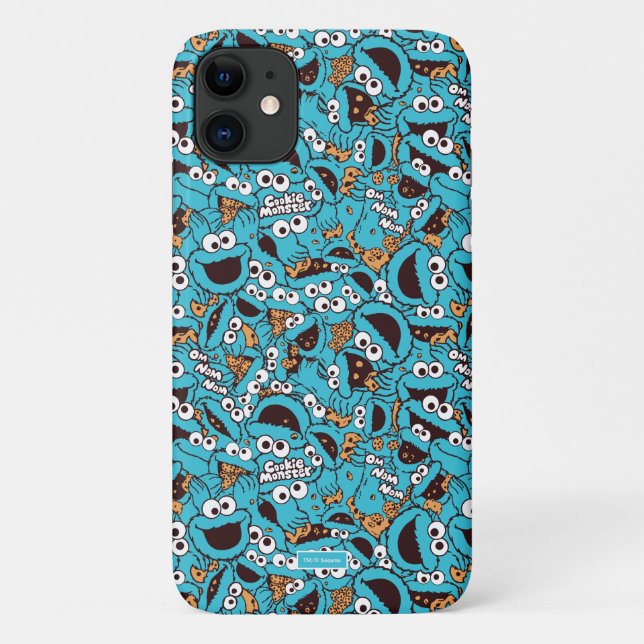 Cookie Monster | Nom Nom Nom Pattern Case-Mate iPhone Case (Back)