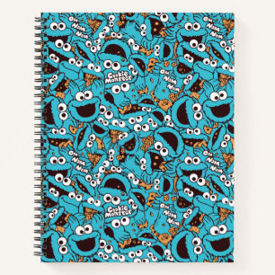 Cookie Monster Nom Nom Nom Pattern Notebook