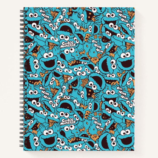 Cookie Monster | Nom Nom Nom Pattern Notebook (Front)