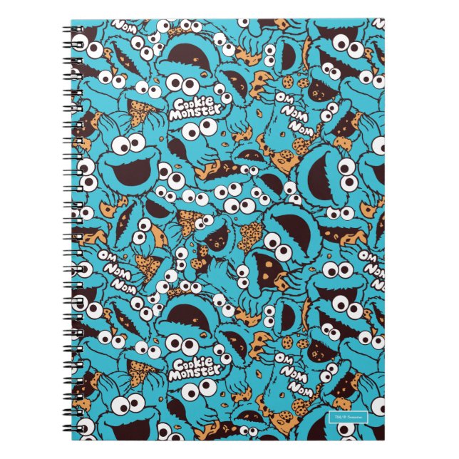 Cookie Monster | Nom Nom Nom Pattern Notebook (Front)