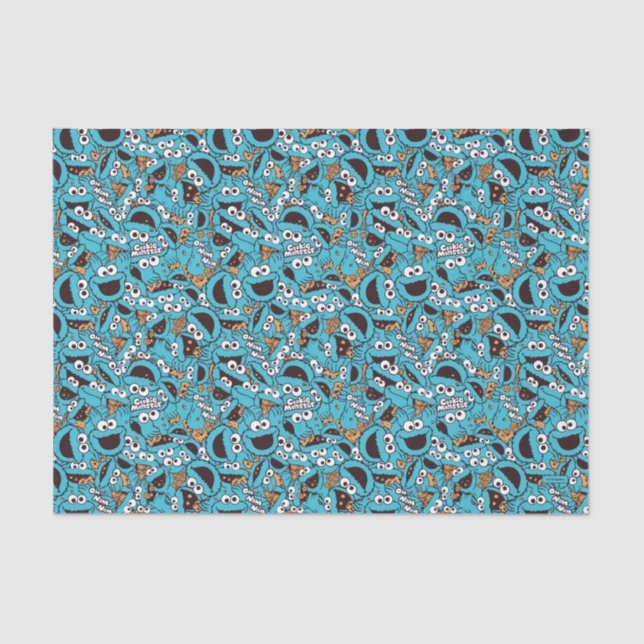Cookie Monster | Nom Nom Nom Pattern Tissue Paper (Front)
