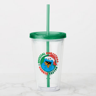 Cookie Monster   Official Christmas Cookie Tester Acrylic Tumbler