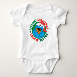 Cookie Monster Official Christmas Cookie Tester Baby Bodysuit