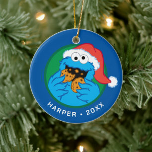 Cookie Monster Official Christmas Cookie Tester Ceramic Tree Decoration