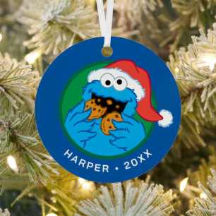 Cookie Monster   Official Christmas Cookie Tester Metal Tree Decoration