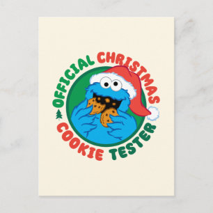 Cookie Monster Official Christmas Cookie Tester Postcard
