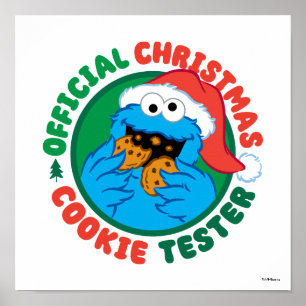 Cookie Monster Official Christmas Cookie Tester Poster