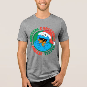 Cookie Monster Official Christmas Cookie Tester Tri-Blend Shirt