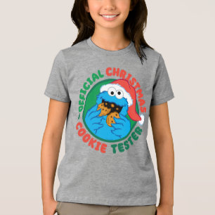 Cookie Monster   Official Christmas Cookie Tester Tri-Blend Shirt