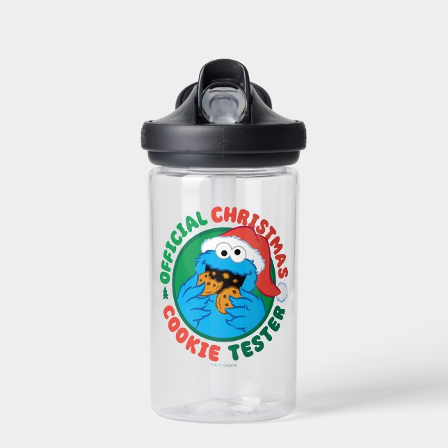 Cookie Monster | Official Christmas Cookie Tester Water Bottle (Front)