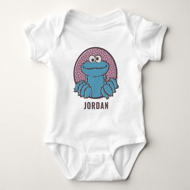 Cookie Monster | Om Nom Nom Baby Bodysuit (Front)
