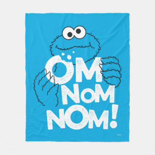 Cookie Monster Om Nom Nom! Fleece Blanket