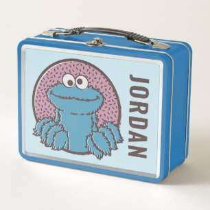 Cookie Monster Om Nom Nom Metal Lunch Box