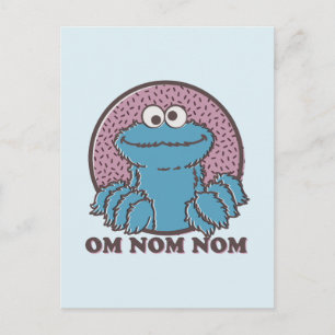 Cookie Monster Om Nom Nom Postcard