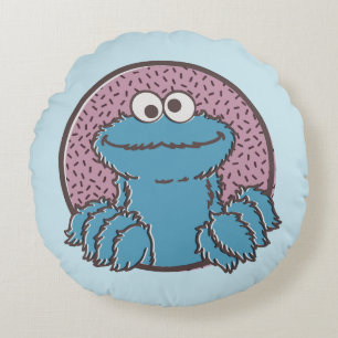 Cookie Monster   Om Nom Nom Round Cushion