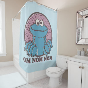 Cookie Monster Om Nom Nom Shower Curtain