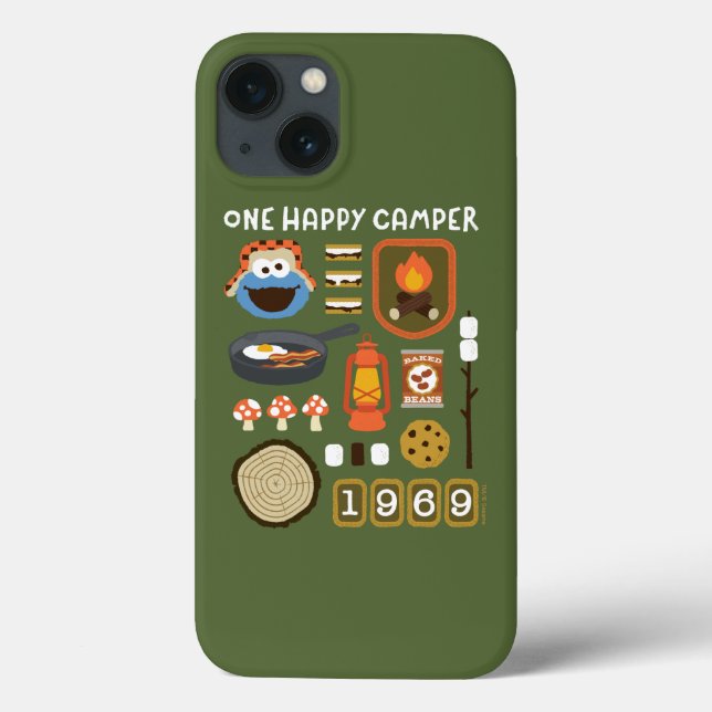 Cookie Monster | One Happy Camper Case-Mate iPhone Case (Back)