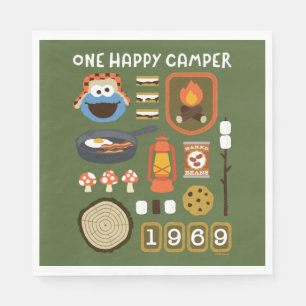 Cookie Monster One Happy Camper Napkin