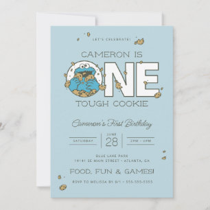 Cookie Monster   One Tough Cookie Birthday Invitation