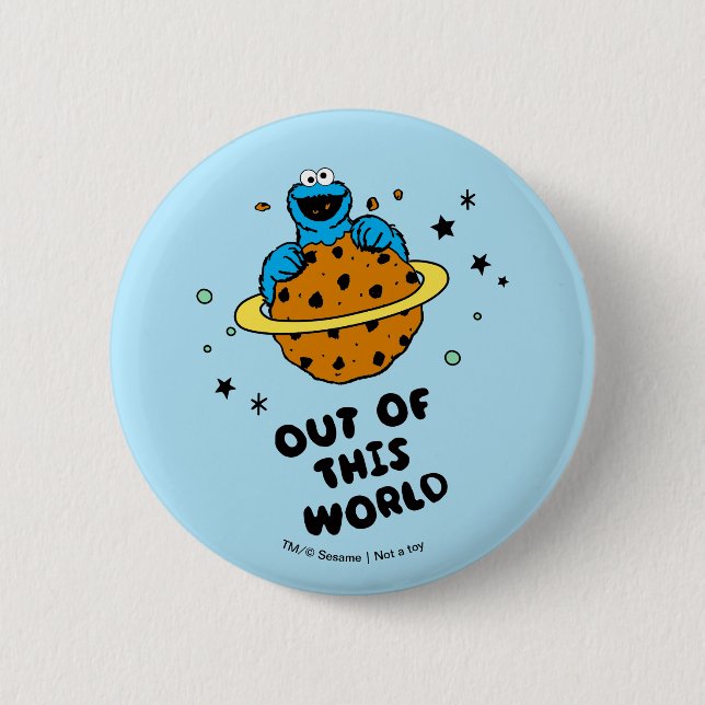 Cookie Monster | Out of This World 6 Cm Round Badge (Front)