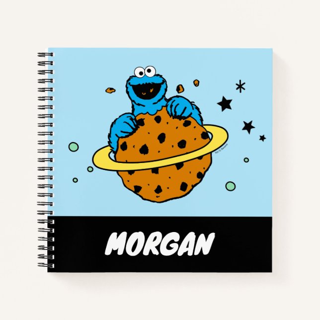 Cookie Monster | Out of This World | Add Name Notebook (Front)