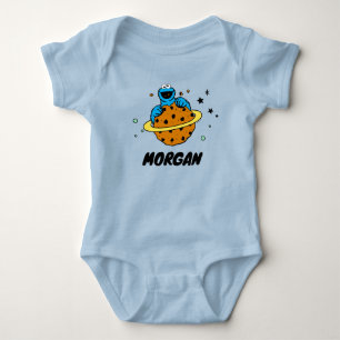 Cookie Monster Out of This World Add Your Name Baby Bodysuit