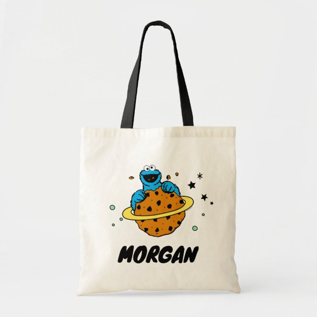 Cookie Monster | Out of This World | Add Your Name Tote Bag (Front)