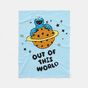 Cookie Monster   Out of This World Fleece Blanket