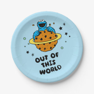 Cookie Monster Out of This World Paper Plate