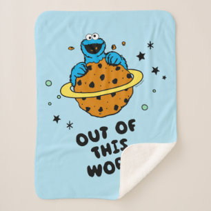 Cookie Monster Out of This World Sherpa Blanket