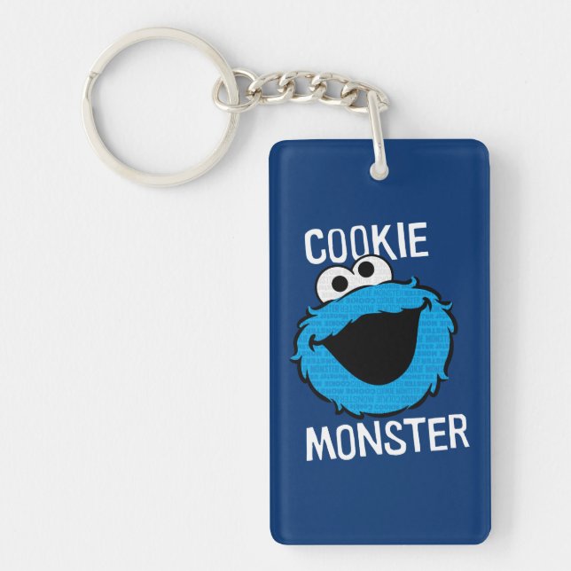 Cookie Monster Pattern Face Key Ring (Front)