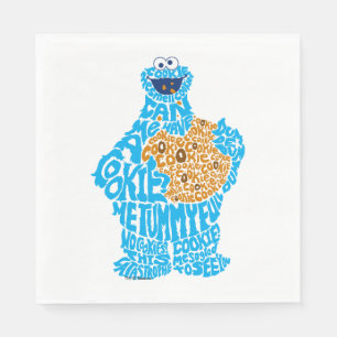 Cookie Monster Pattern Fill Napkin