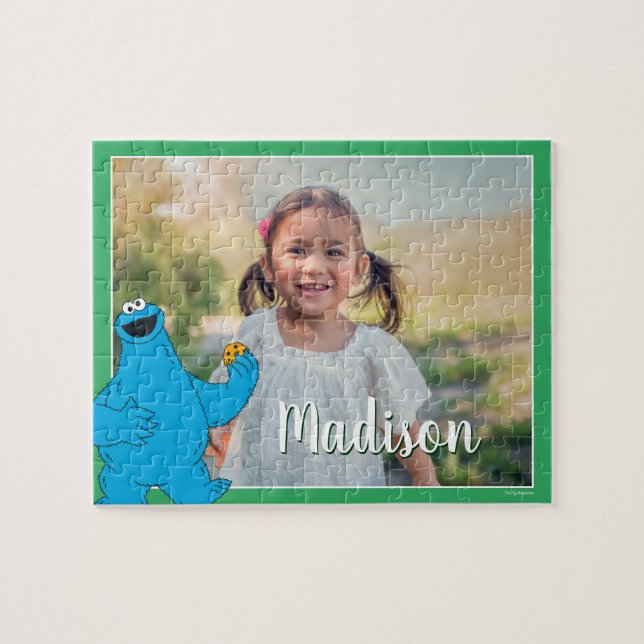 Cookie Monster Personalised Photo Jigsaw Puzzle (Horizontal)