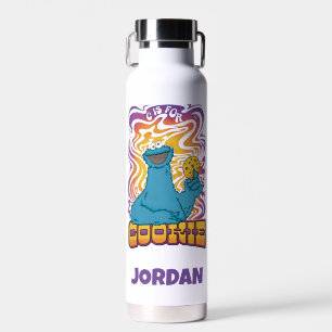 Cookie Monster Psychedelic Add Your Name Water Bottle