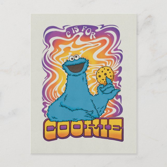 Cookie Monster | Psychedelic Postcard (Front)