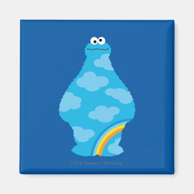Cookie Monster Rainbows Magnet (Front)