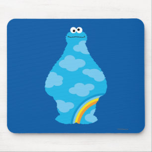 Cookie Monster Rainbows Mouse Mat