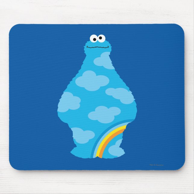 Cookie Monster Rainbows Mouse Mat (Front)