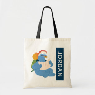 Cookie Monster Reading A Map Add Your Name Tote Bag