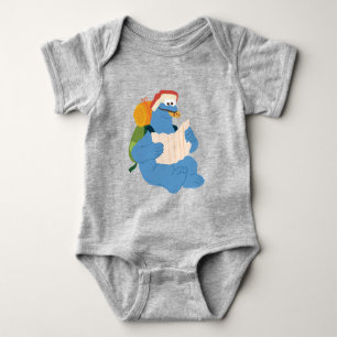 Cookie Monster Reading A Map Baby Bodysuit