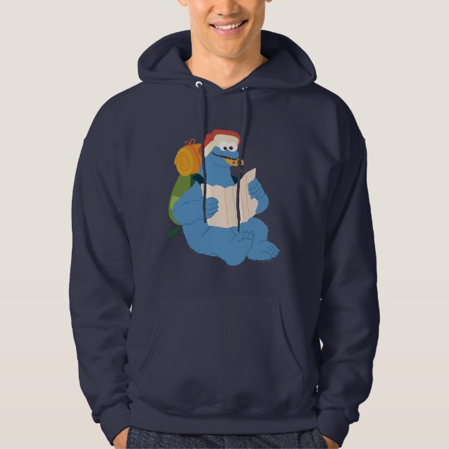 Cookie Monster Reading A Map Hoodie (Front)