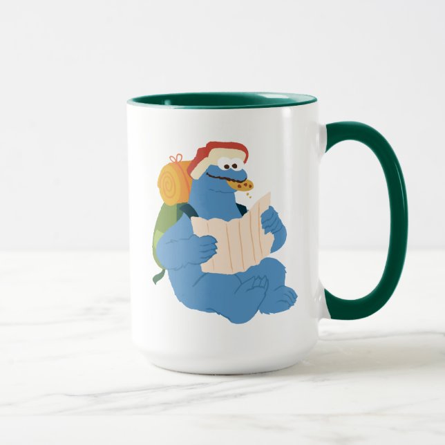 Cookie Monster Reading A Map Mug (Right)